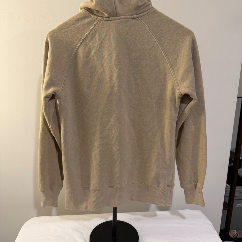 The North Face Womens Tan Leopard Logo Pullover Hoodie NF0A4M4M XS - Picture 3 of 8